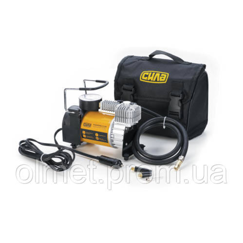 Компресор автомобільний однопоршневий (37л/хв 10 Атм 15 А) СИЛА