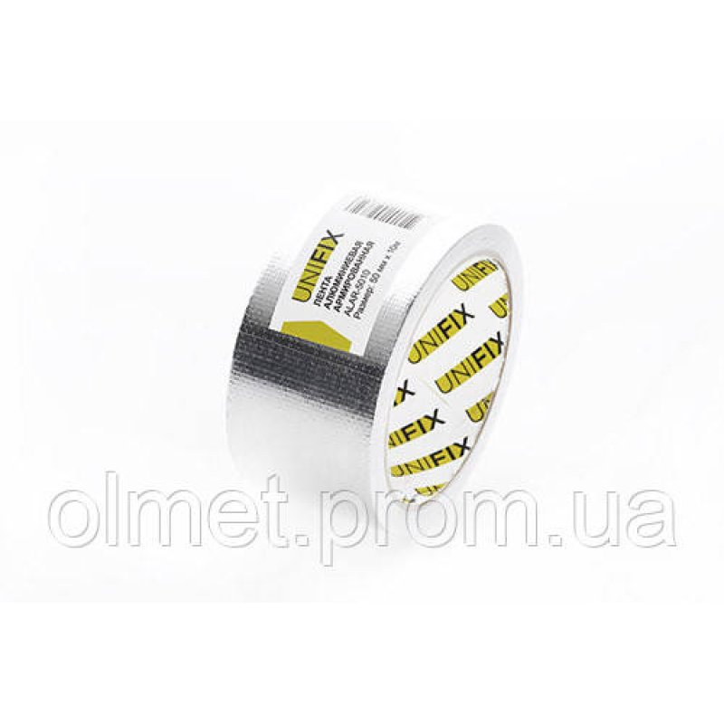 Стрічка клейка алюмінієва армована 50 мм 25 м UNIFIX