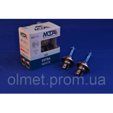 Лампа автомобільна H4 12 V 60/55 W P43T EXTRA WHITE (2шт) (ближня/дальня, протитуманна) MTA