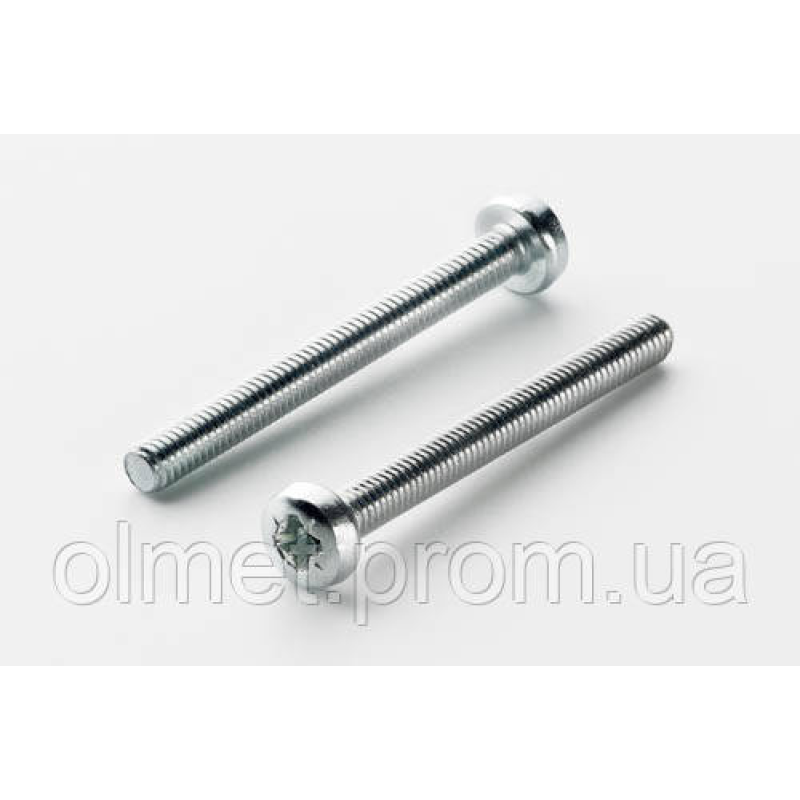 Гвинт метричний із циліндричною закругленою головкою М4*16 DIN 7985 кл. ст. 4,8 цинк білий (пач 200 шт.) PRO