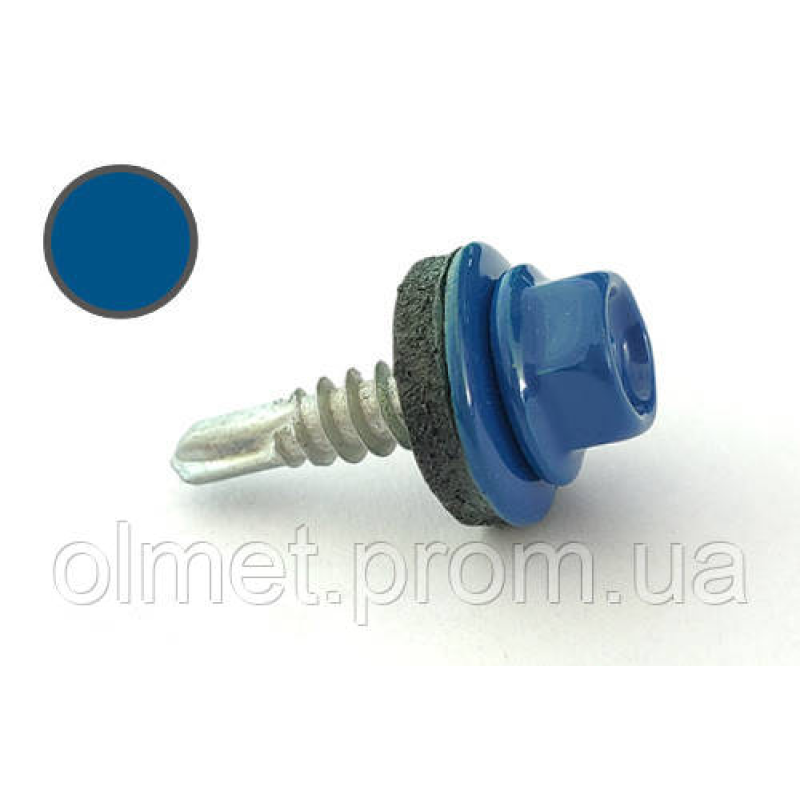 Саморіз покрівельний 4,8*19 DIN 7504K RAL 5005 для металу (ящ. 2400шт) (колір — сигнальний синій) APRO Саморіз покрівельний 4,8*19 DIN 7504K RAL 5005 для металу (ящ. 2400шт) (колір — сигнальний синій) APRO