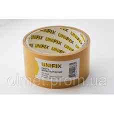 Стрічка клейка двостороння на поліпропіленовій основі 50 мм*5м UNIFIX