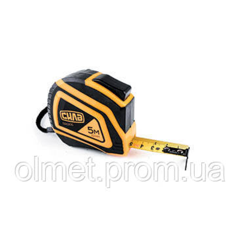 Рулетка гумова з автостопом 5 м·19 мм СИЛА