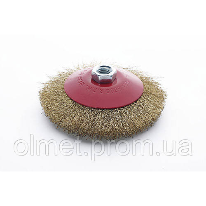 Щітка конус латуновий дріт 125 мм (УШМ) APRO Щітка конус латуновий дріт 125 мм (УШМ) APRO