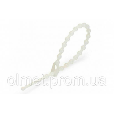 Хомут кульковий роз“ємний 2х150 білий (пач 100шт) APRO