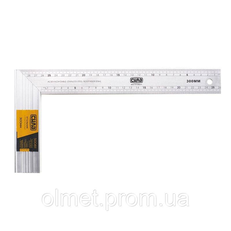 Косинець будівельний 300 мм (неіржавка сталь) СІЛА Косинець будівельний 300 мм (неіржавка сталь) СІЛА