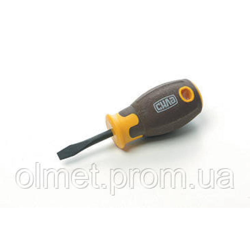 Викрутка шліфувальна композитна ручка CrV SL5x38 мм (плоска) (воронна) СИЛА