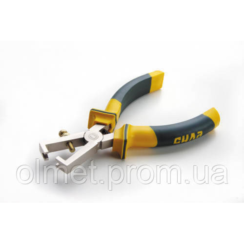 Щипці для зняття ізоляції прогумовані 160 мм СИЛА
