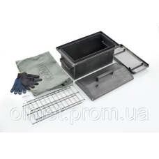 Коптильня з гідрозакривом товщина металу 2 мм 470*260*250 мм з чохлом і рукавичками СІЛА