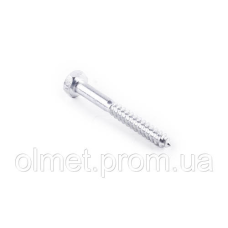 Шуруп для дерева із шестигранною головкою 6*120 DIN 571 цинк білий (пач 20 шт.) APRO