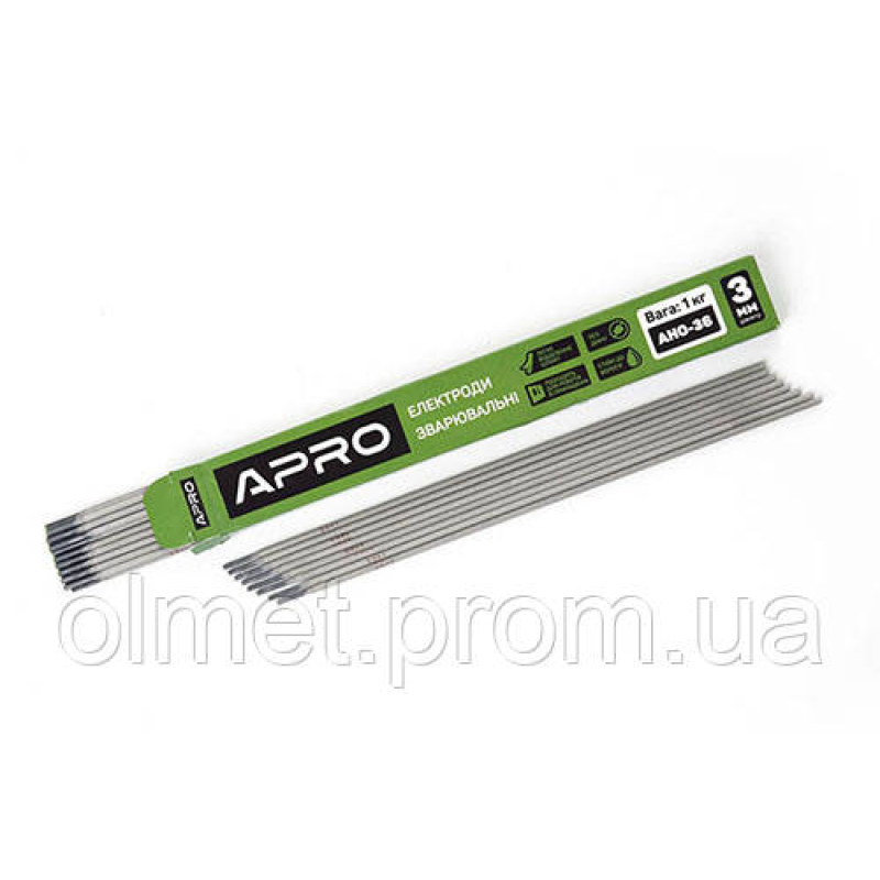 Електроди зварювальні АНО-36 1 кг 3 мм APRO