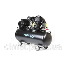 Компресор двоциліндровий ремінний OFBD-100 2.2 кВт 402 л/хв 8бар 100 л (2 крани) + олива 0,5 л APRO