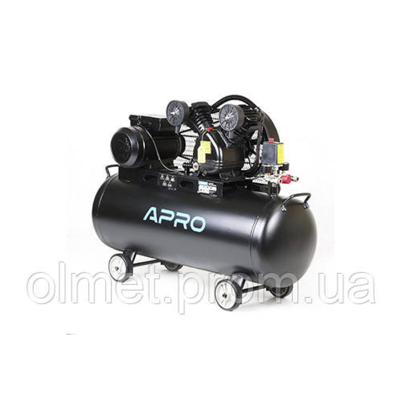 Компресор двоциліндровий ремінний OFBD-100 2.2 кВт 402 л/хв 8бар 100 л (2 крани) + олива 0,5 л APRO Компресор двоциліндровий ремінний OFBD-100 2.2 кВт 402 л/хв 8бар 100 л (2 крани) + олива 0,5 л APRO