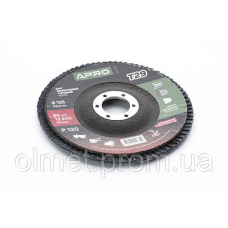 Круг пелюстково-торцевий цирконієвий Р120 конус 125 мм (Т29) (КЛТ) APRO