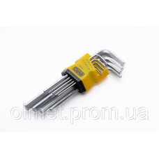 Набір шестигранників 1,5, 2, 2,5, 3, 4, 5, 6, 8, 10 середніх CrV (9 шт.) СІЛА