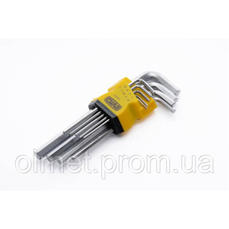 Набір шестигранників 1,5, 2, 2,5, 3, 4, 5, 6, 8, 10 середніх CrV (9 шт.) СІЛА