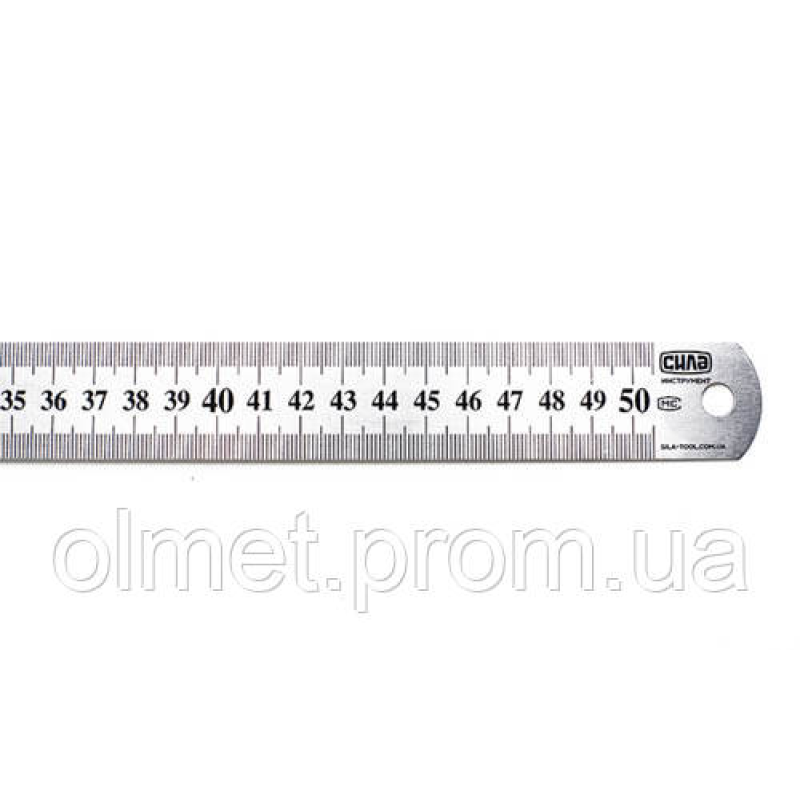 Лінійка з неіржавкої сталі 500 мм х 0,6 мм Стандарт СИЛА Лінійка з неіржавкої сталі 500 мм х 0,6 мм Стандарт СИЛА