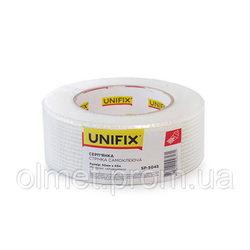 Стрічка скловолоконна серп“янка 50 мм*45 м UNIFIX Стрічка скловолоконна серп“янка 50 мм*45 м UNIFIX