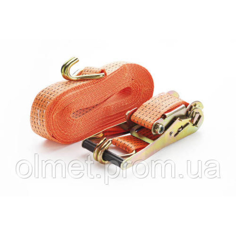 Ремінь стяжний 5T 10 м х 50 мм (пласт. ручка) СИЛА Ремінь стяжний 5T 10 м х 50 мм (пласт. ручка) СИЛА