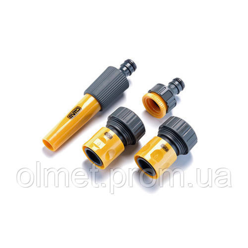 Набір: насадка-розпилювач, конектори 3/4: 3/4 аквастоп, 3/4, адаптер 1/2+3/4 СИЛА Набір: насадка-розпилювач, конектори 3/4: 3/4 аквастоп, 3/4, адаптер 1/2+3/4 СИЛА