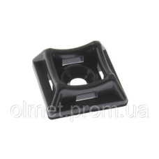 Майданчик універсальний 20х20 з отвором для стягування завширшки до 5 мм чорний (пач 50 шт.) APRO