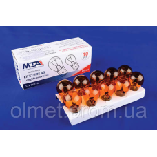 Лампа автомобільна 12V PY21W BAU15S (жовтогаряча) (показники повороту перед, зад) (10 шт.) MTA