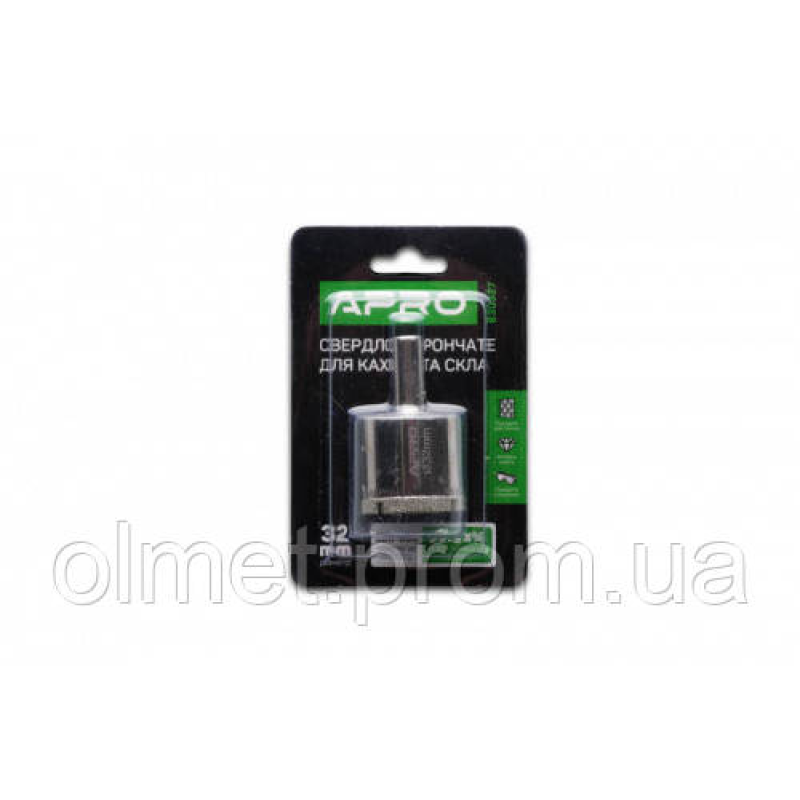 Свердло трубчасте з алмазним напиленням 32 мм APRO Свердло трубчасте з алмазним напиленням 32 мм APRO