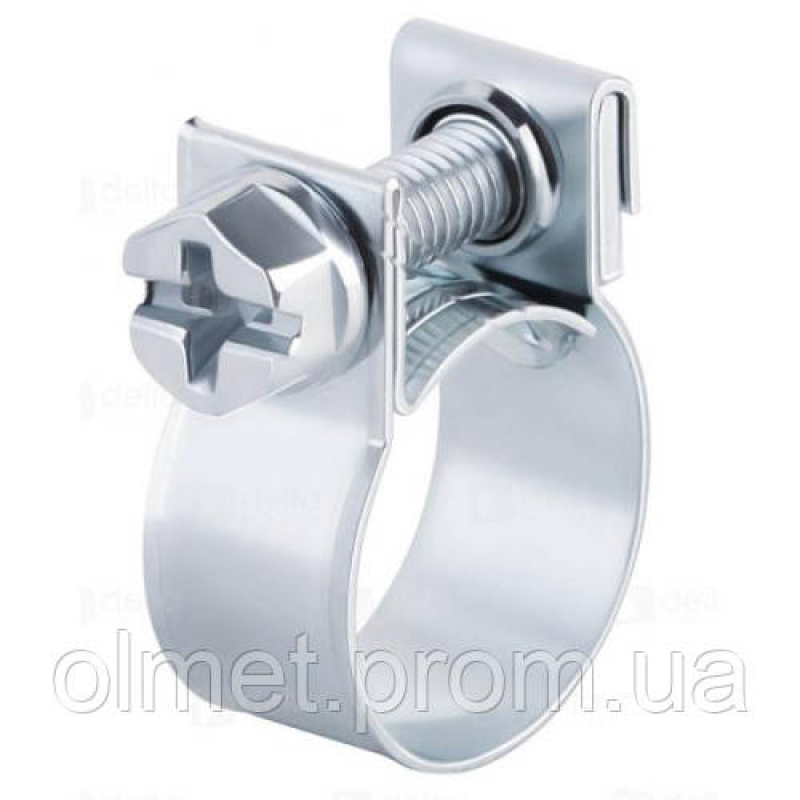 Хомут силовий Mini оцинкований W1 8-10 (пач. 100 шт.) UNIFIX