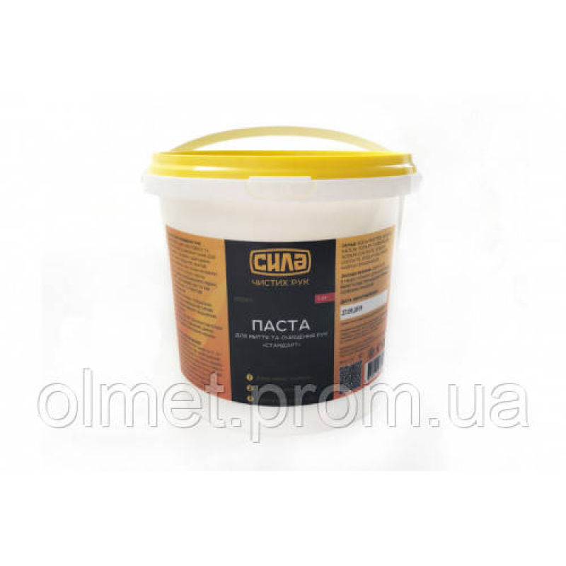 Паста для очищення рук 1 кг (ведерко) Стандарт СИЛА Паста для очищення рук 1 кг (ведерко) Стандарт СИЛА
