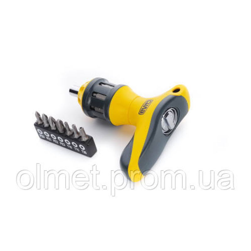 Викрутка T-подібна реверсивна посилена з бітами CrV 16 в 1 СИЛА Викрутка T-подібна реверсивна посилена з бітами CrV 16 в 1 СИЛА