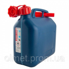 Каністра пластикова 5 л із прозорою смугою та лійкою Bi-Plast