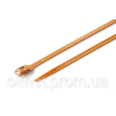 Стяжка кабельна з низьким профілем замка 8x400 коричневий (100 шт.) APRO