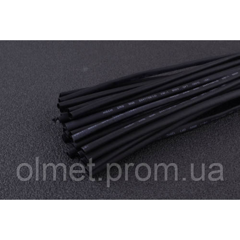 Термоусмоктувана трубка 5 мм чорна (пак. 1мx30шт) APRO