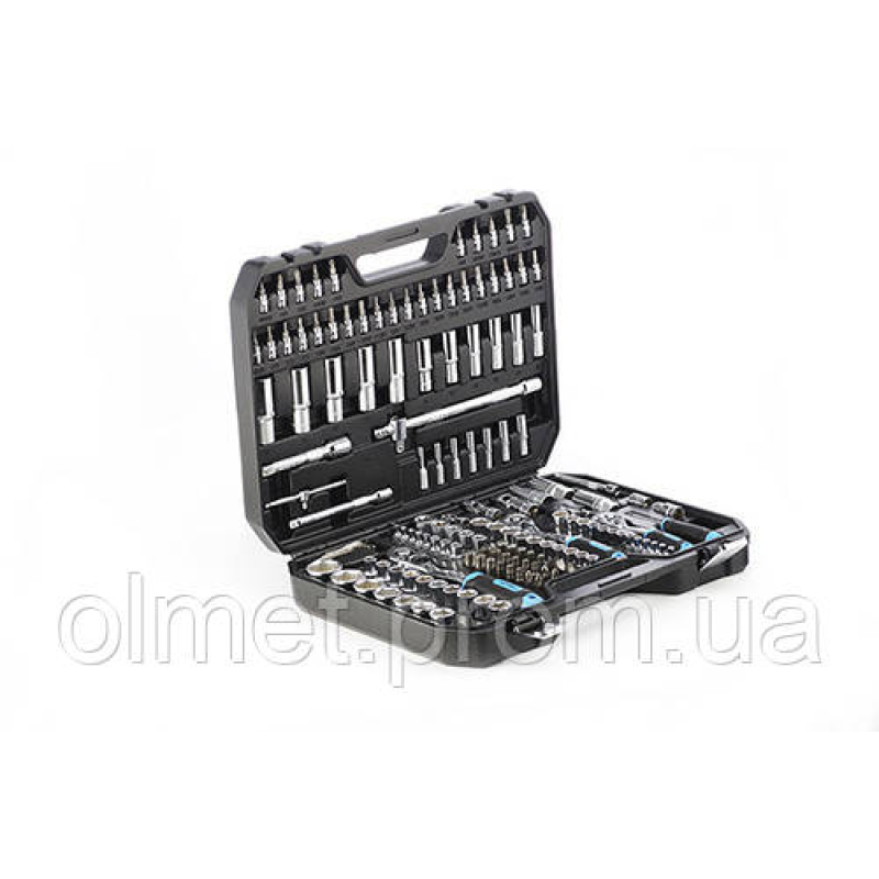 Набір насадок (інструментів) торцевих з тріскачкою CrV 1/4, 3/8, 1/2 (90Т) (150 шт.) APRO