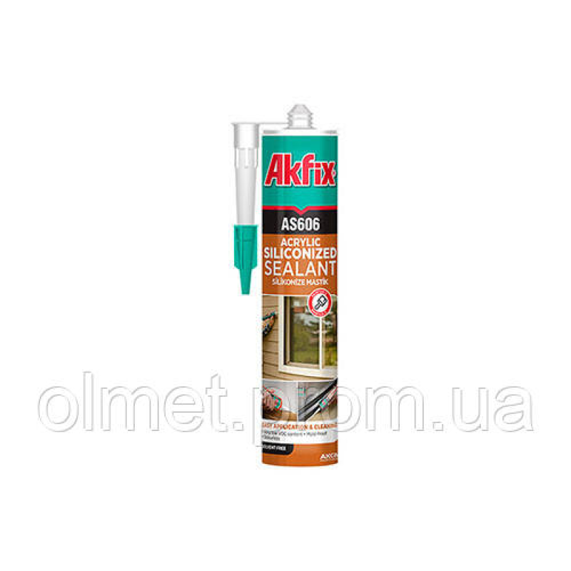 Силіконізований акриловий герметик AS606 (білий) AA001 Akfix