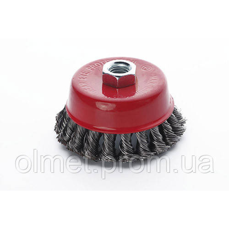 Щітка чаша сталеві витки 125 мм (УШМ) APRO Щітка чаша сталеві витки 125 мм (УШМ) APRO
