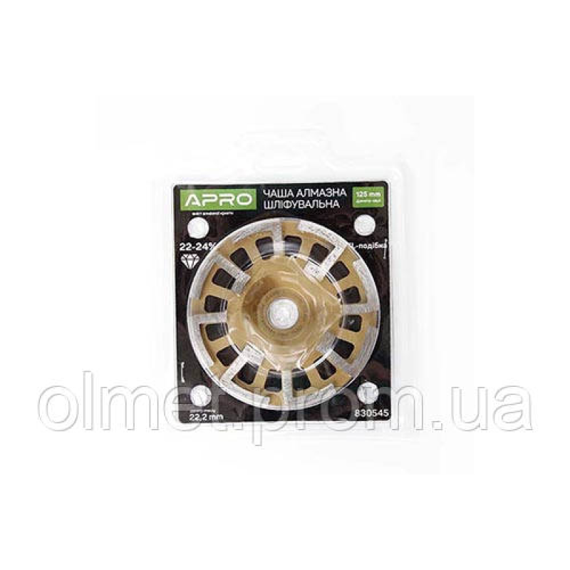 Чаша алмазна шліфувальна 125 мм 22-24% ТL-подібна APRO
