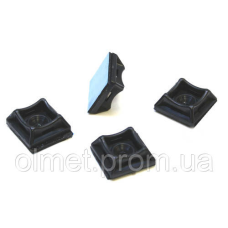 Майданчик універсальний 20х20 самокл. з отвором для стягування завширшки до 5 мм чорна (пач 50 шт.) APRO