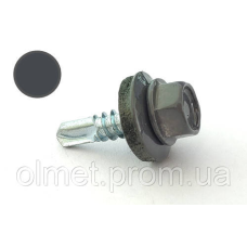 Саморіз покрівельний 4,8*19 DIN 7504K RAL 7024 для металу (ящ. 2400шт) (колір — графітовий сірий) APRO