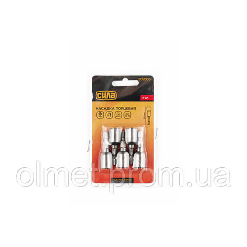 Насадка торцева М8*36, (5 шт./пач) СИЛА