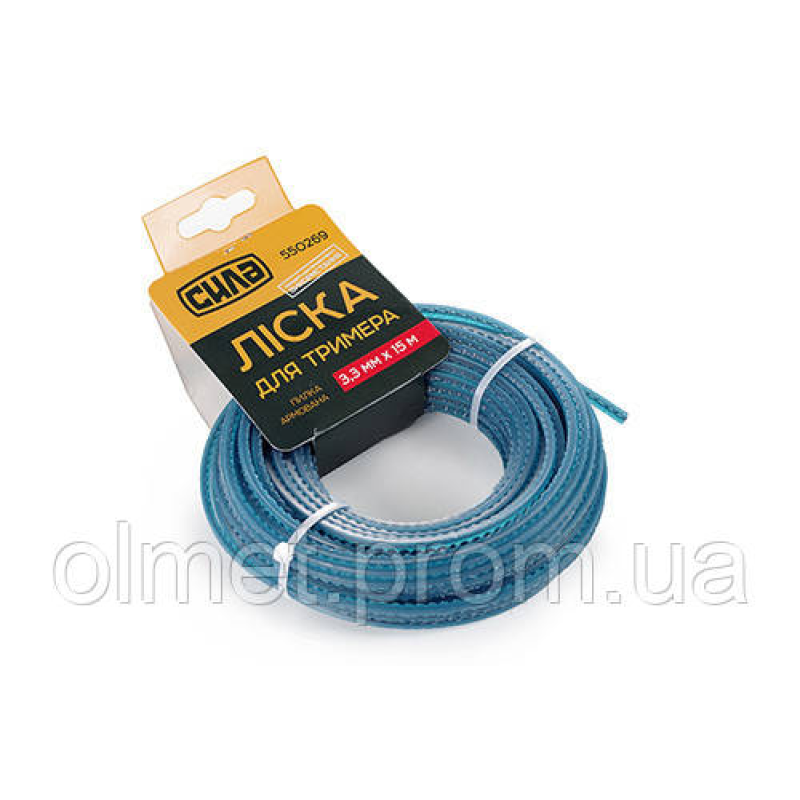 Волосінь для тримера 3,0 мм пила армована 15 м СІЛА Волосінь для тримера 3,0 мм пила армована 15 м СІЛА