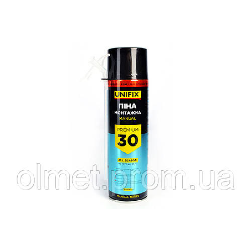 Піна монтажна ручна всесезонна 30 л UNIFIX 500 мл