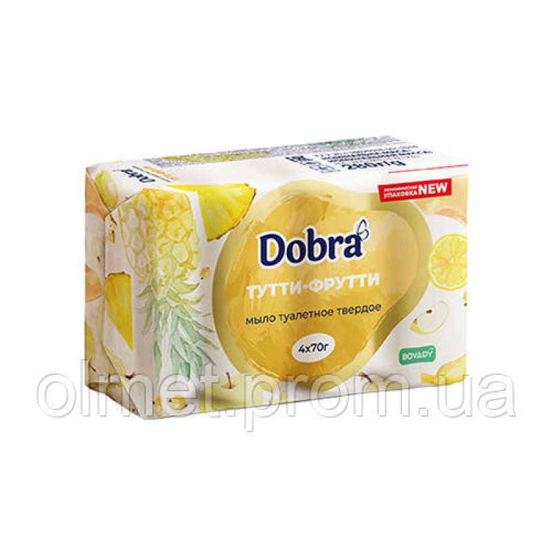 Мило туалетне тверде косметичне 4*70 г екопак Dobra Тутті фрутті