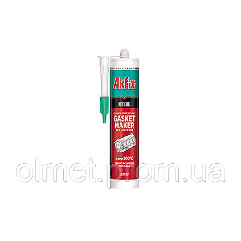 Силікон високотемпературний HT300 280 мл/345 гр (чорний) SA078 Akfix