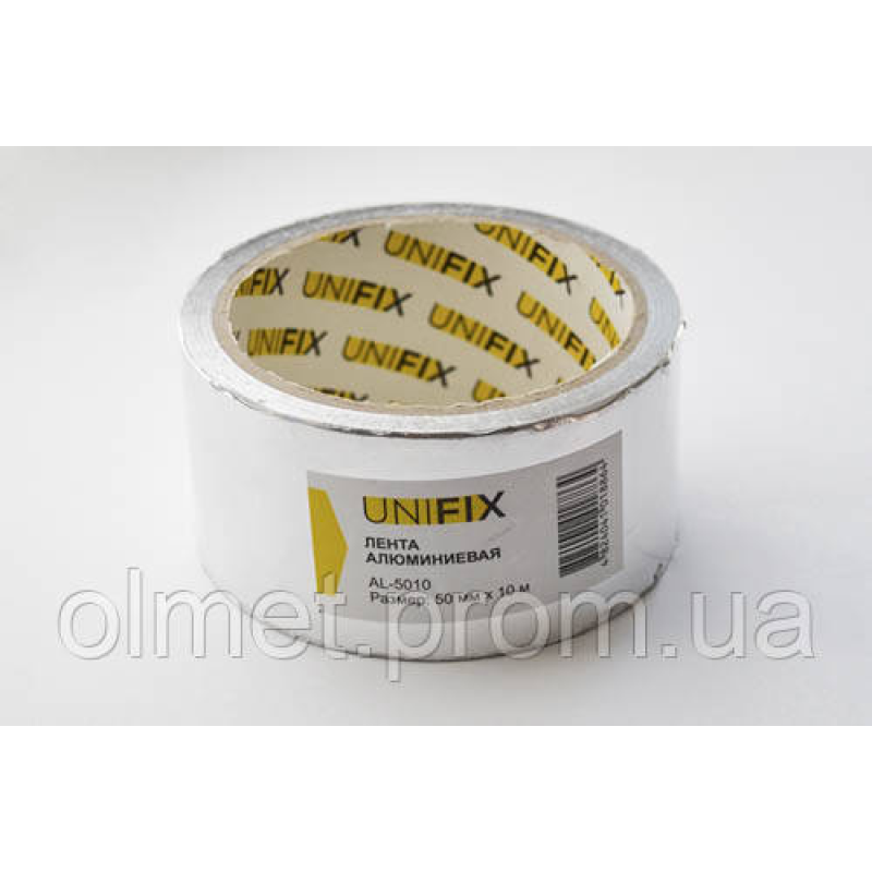 Стрічка клейка алюмінієва 50 мм*10 м UNIFIX