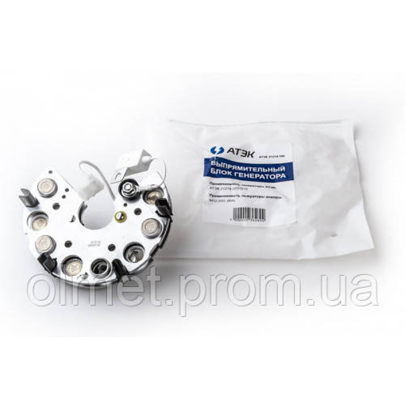 Діодний міст генератора АТЕК 21214-3701010, 9412.3701, 90 А АТЕК Діодний міст генератора АТЕК 21214-3701010, 9412.3701, 90 А АТЕК
