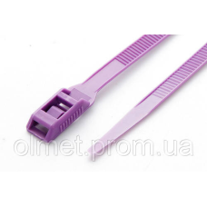 Стяжка кабельна з низьким профілем замка 8x400 фіолет (100 шт.) APRO
