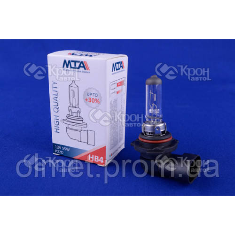 Лампа автомобільна HB4 12 V 55 W P22D (ближня/даля, протитуманна) MTA Лампа автомобільна HB4 12 V 55 W P22D (ближня/даля, протитуманна) MTA