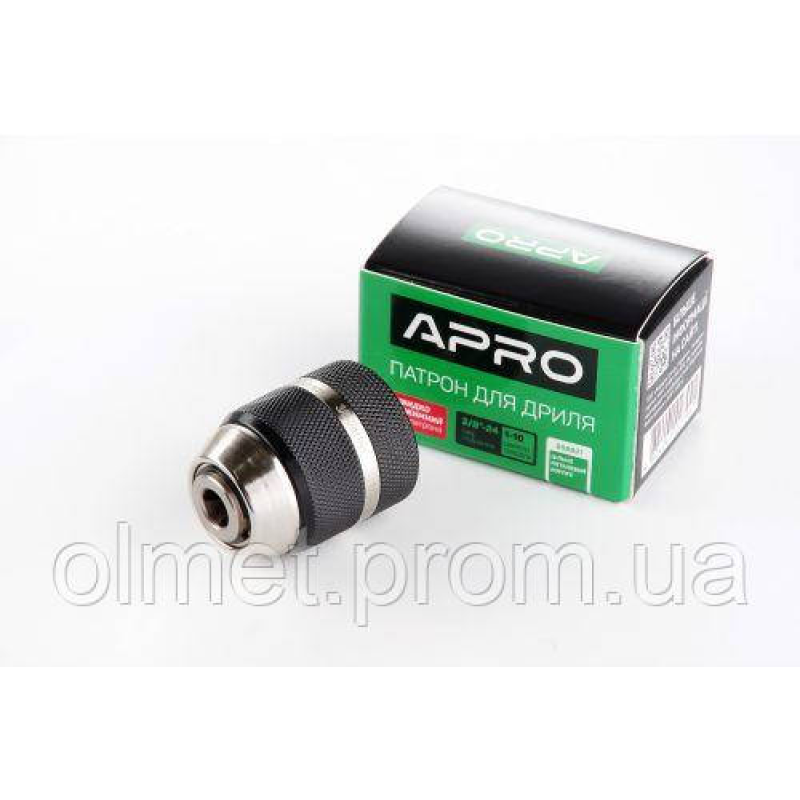 Патрон для дриля швидкозатискний 3/8*24, 1,0-10 мм APRO