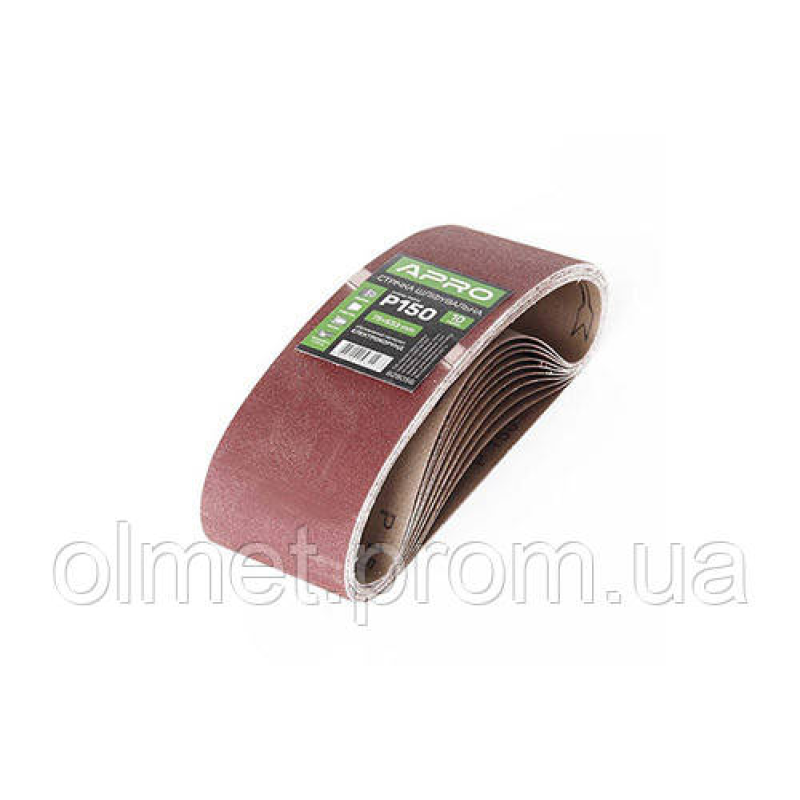 Стрічка шліфувальна нескінченна APRO P150 75×533 мм (10 шт.)